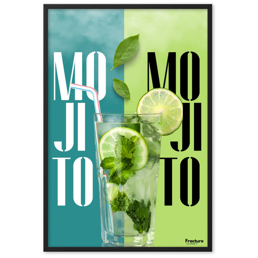 MOJITO affiche Poster en Papier Mat Encadré