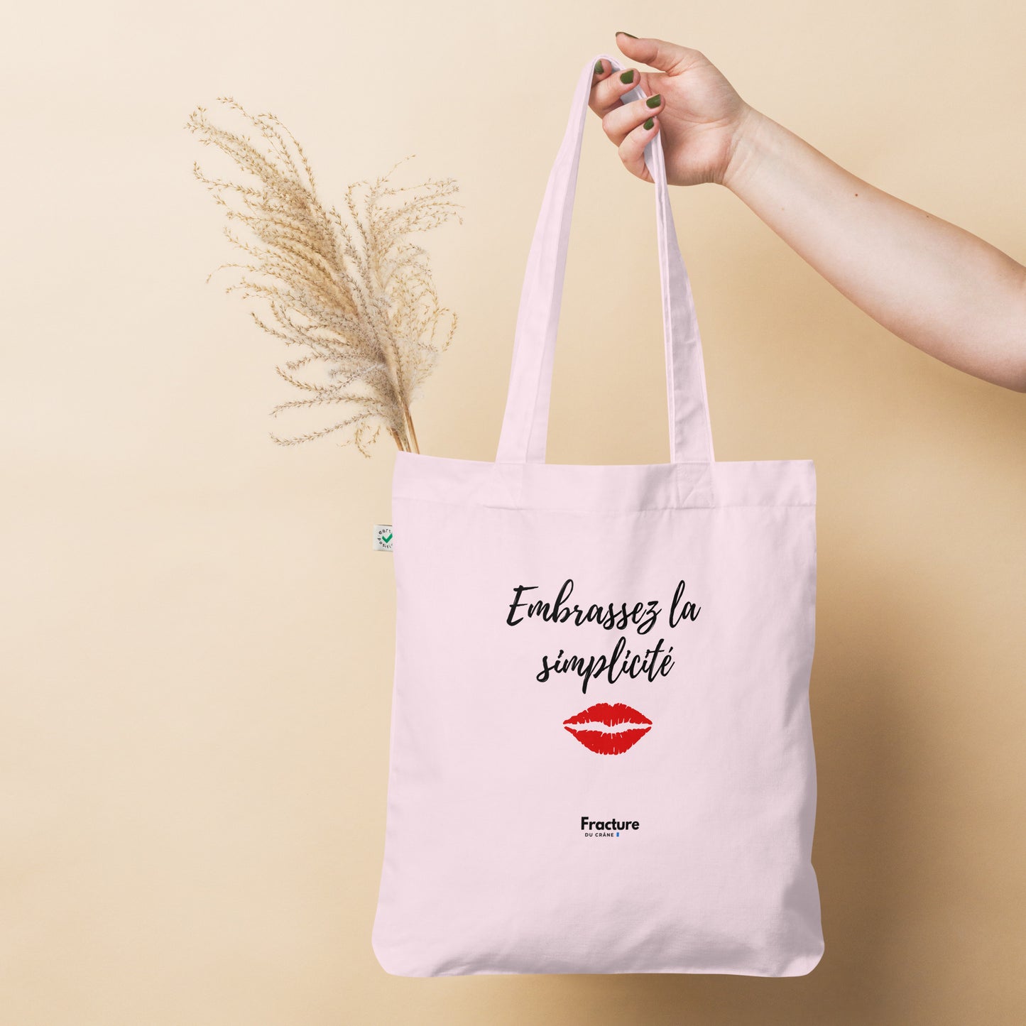 Embrassez la simplicité. Tote bag tendance et biologique