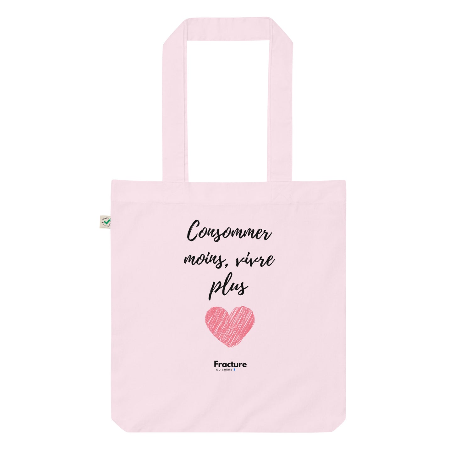 Consommer moins, vivre plus. Tote bag tendance et biologique