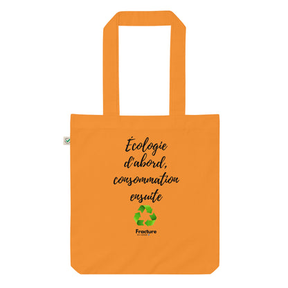 Écologie d'abord, consommation ensuite. Tote bag tendance et biologique