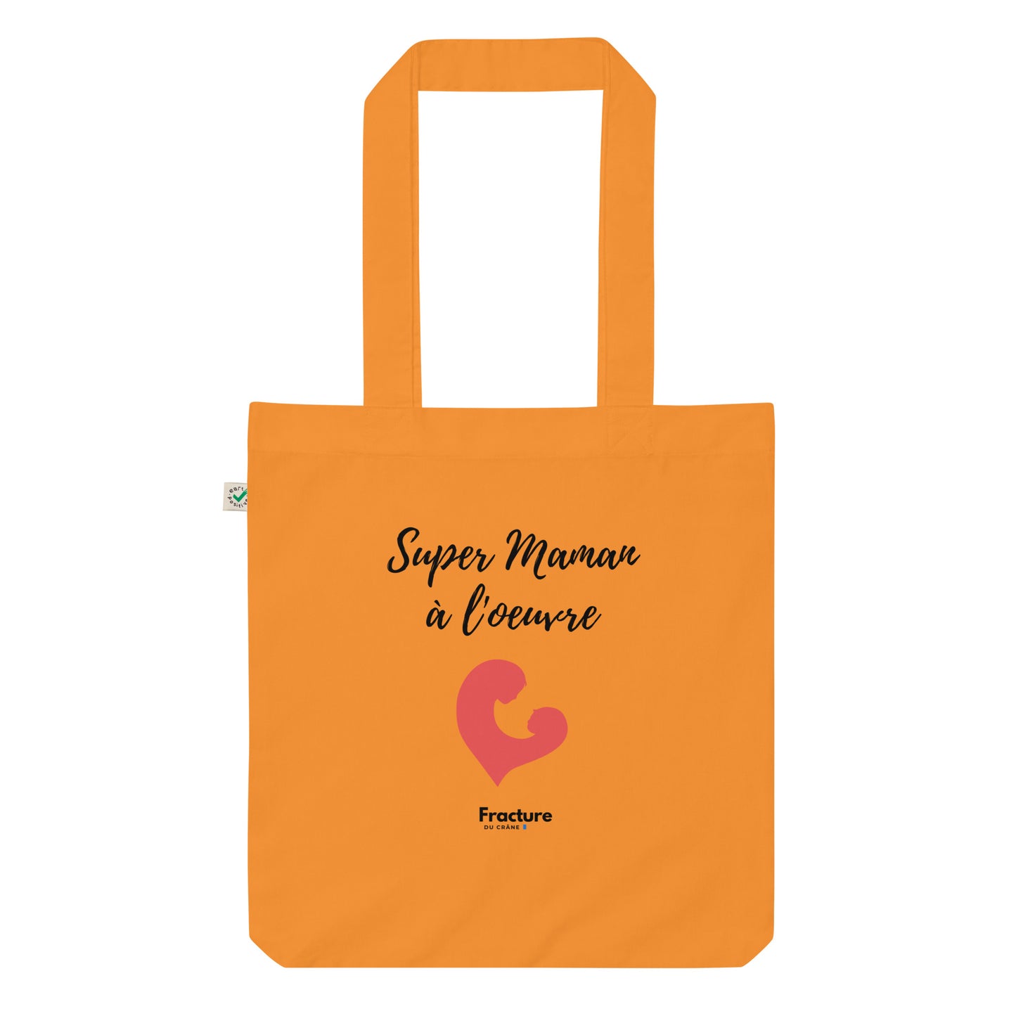 Super Maman à l'oeuvre. Tote bag tendance et biologique