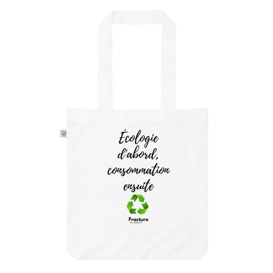 Écologie d'abord, consommation ensuite. Tote bag tendance et biologique