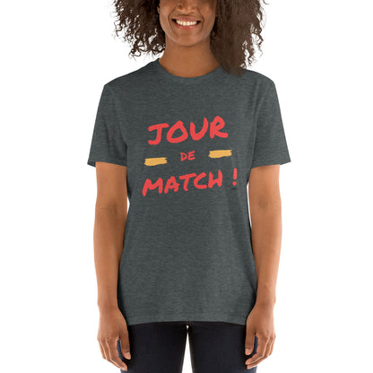 T-shirt  JOUR DE MATCH Unisexe. sang et or