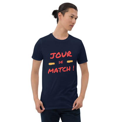 T-shirt  JOUR DE MATCH Unisexe. sang et or