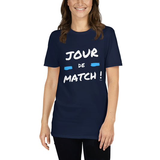 JOUR DE MATCH  bleu ciel et blanc T-shirt Unisexe