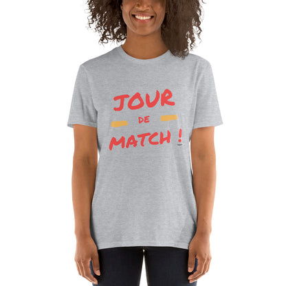 T-shirt  JOUR DE MATCH Unisexe. sang et or