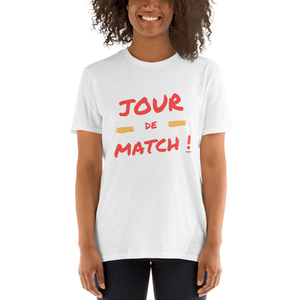 T-shirt  JOUR DE MATCH Unisexe. sang et or