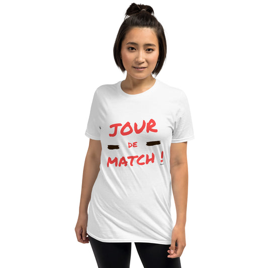 JOUR DE MATCH rouge et noir T-shirt Unisexe